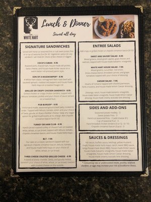 Menu photo 4 The White Hart Cafe Lynchburg, VA Menu photo 4 The White Hart Cafe Lynchburg, VA