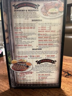 Menu photo 8 Willow Ranch Buttonwillow, CA Menu photo 8 Willow Ranch Buttonwillow, CA