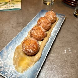 Whisper - No Regrets - lemon ricotta doughnuts, black pepper and rosemary pastry cream, honey