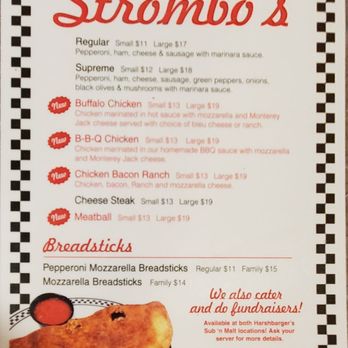 Harshbarger's Sub N' Malt - Stromboli menu (9/29/23) - American Near Me - Mifflintown, Pennsylvania Harshbarger's Sub N' Malt - Stromboli menu (9/29/23) - American Near Me - Mifflintown, Pennsylvania
