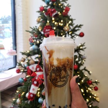 Koko Bakery - Cheese foam matcha brown sugar boba. I liked the cheese foam with this! - Bakeries Near Me - Cleveland Heights, Ohio Koko Bakery - Cheese foam matcha brown sugar boba. I liked the cheese foam with this! - Bakeries Near Me - Cleveland Heights, Ohio