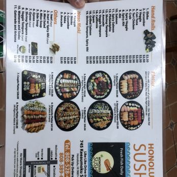 Honolulu Sushi - Menu - Sushi Bars Near Me - Honolulu, Hawaii Honolulu Sushi - Menu - Sushi Bars Near Me - Honolulu, Hawaii