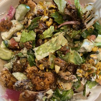 CAVA - greens and grain bowl with honey chicken - Mediterranean Near Me - Austin, Texas CAVA - greens and grain bowl with honey chicken - Mediterranean Near Me - Austin, Texas