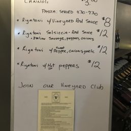 Their menu for last night that was up just before the area where you order. Their menu for last night that was up just before the area where you order.