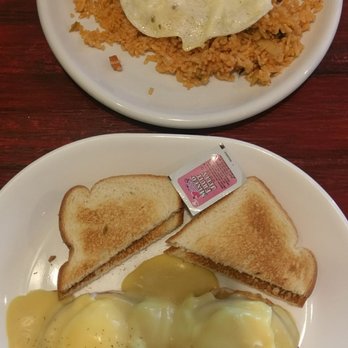 Vanta Cafe - Top: kimchee fried rice. Bottom: eggs benedict with toast - Breakfast & Brunch Near Me - Wailuku, Hawaii