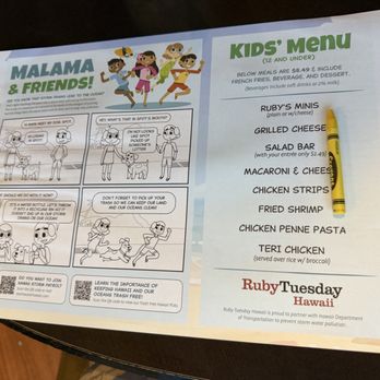 Ruby Tuesday Moanalua - For the kid - American Near Me - Honolulu, Hawaii Ruby Tuesday Moanalua - For the kid - American Near Me - Honolulu, Hawaii