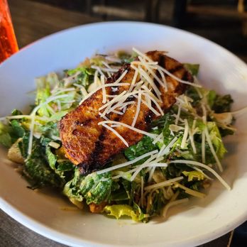 Fitzwilly's Restaurant - Cesar's salad with salmon. - Bars Near Me - Northampton, Massachusetts