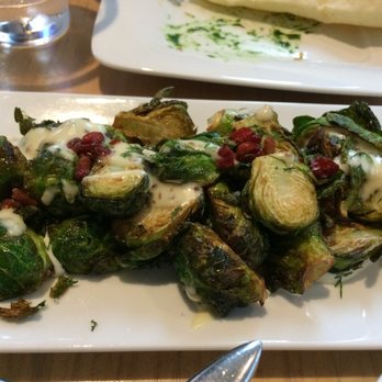Zaytinya - Crispy Brussels Afelia: brussels sprouts, coriander seed, barberries, garlic yogurt - Greek Near Me - Washington, DC, District of Columbia