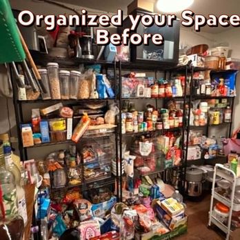 Organized your Space - A before view of a very large pantry - Home Organization Near Me Organized your Space - A before view of a very large pantry - Home Organization Near Me