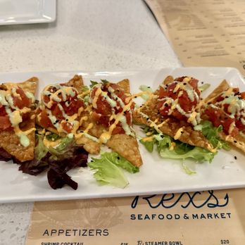 Rex's Seafood and Market - Tuna Nachos - Seafood Markets Near Me - Dallas, Texas Rex's Seafood and Market - Tuna Nachos - Seafood Markets Near Me - Dallas, Texas