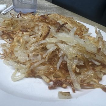 Route 138 Cafe - Hashbrowns, with onions, crispy the way I like them! - Cafes Near Me - Mount Olive, Illinois