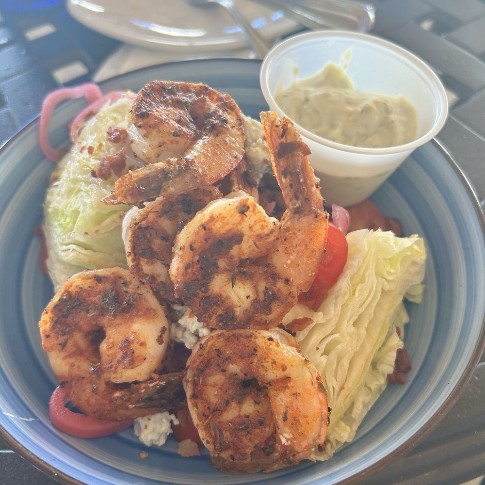Havana Jacks - Blackened shrimp on a green Goddess salad with blue cheese dressing - Bars Near Me - Key Colony Beach, Florida
