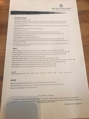 Menu photo 5 The Fig & The Judge Seattle, WA Menu photo 5 The Fig & The Judge Seattle, WA