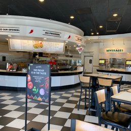 the inside of a restaurant