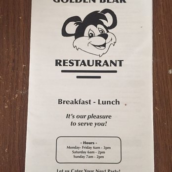 Golden Bear - 1st page of menu - Breakfast & Brunch Near Me - Largo, Florida