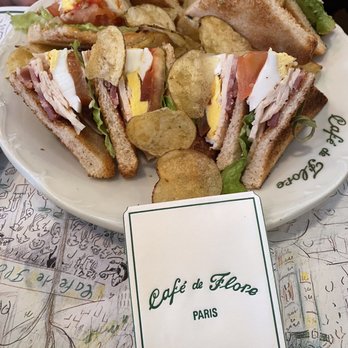 Café de Flore - Club Sandwich - Cafes Near Me - Paris, 75 Café de Flore - Club Sandwich - Cafes Near Me - Paris, 75