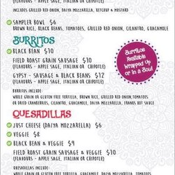 GYPSYtrunk Vegan Food Cart & Catering - Our menu!