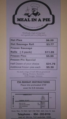 Menu photo 3 Meal In A Pie Fort Lauderdale, FL Menu photo 3 Meal In A Pie Fort Lauderdale, FL