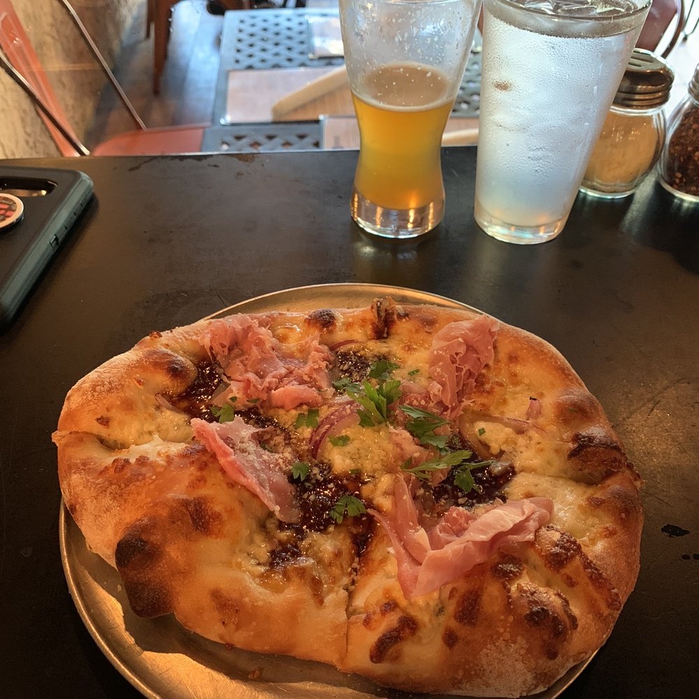 Urban Brick - Sweet and salty personal pizza and dirty blonde beer from persimmon hollow - Pizza Near Me - DeLand, Florida Urban Brick - Sweet and salty personal pizza and dirty blonde beer from persimmon hollow - Pizza Near Me - DeLand, Florida