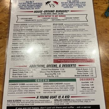 Rodeo Goat - Food menu - Burgers Near Me - Dallas, Texas Rodeo Goat - Food menu - Burgers Near Me - Dallas, Texas