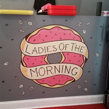 Hi-Five Doughnuts - Fun counter, which protects the employees from the masses wanting doughnuts. - Donuts Near Me - Louisville, Kentucky Hi-Five Doughnuts - Fun counter, which protects the employees from the masses wanting doughnuts. - Donuts Near Me - Louisville, Kentucky