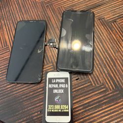 My cracked display and new one.