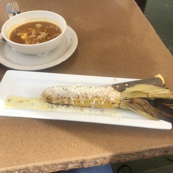 Cocina Madrigal - Elote with tortilla soup - Tacos Near Me - Phoenix, Arizona Cocina Madrigal - Elote with tortilla soup - Tacos Near Me - Phoenix, Arizona