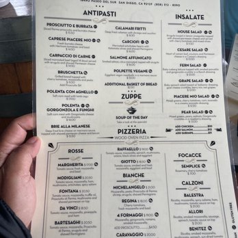 Piacere Mio Del Sur - Menu - Pizza Near Me - San Diego, California Piacere Mio Del Sur - Menu - Pizza Near Me - San Diego, California