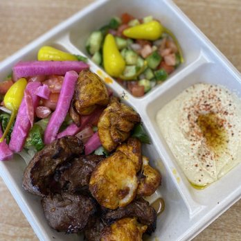 Zankou Chicken - Steak and Chicken Kabob Skewer Hummus Cucumber Salad Pickled Turnips - Mediterranean Near Me - Anaheim, California Zankou Chicken - Steak and Chicken Kabob Skewer Hummus Cucumber Salad Pickled Turnips - Mediterranean Near Me - Anaheim, California