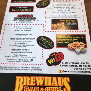 Brewhaus - Brewhaus Menu - American Near Me - Keego Harbor, Michigan