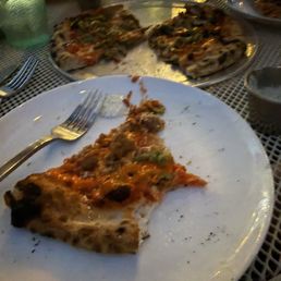Delish joes pizza. The olives were extra amazing. Delish joes pizza. The olives were extra amazing.