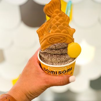 Somisomi - Oreo soft serve with taiyaki and Nutella. - Ice Cream & Frozen Yogurt Near Me - Katy, Texas Somisomi - Oreo soft serve with taiyaki and Nutella. - Ice Cream & Frozen Yogurt Near Me - Katy, Texas