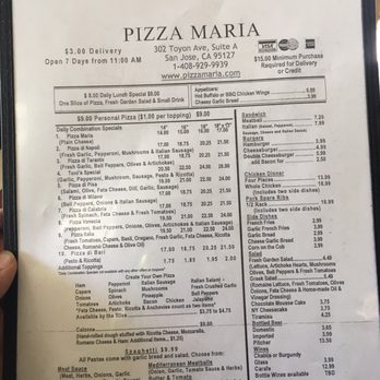 Pizza Maria - Pizza Near Me - San Jose, California