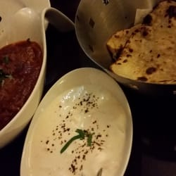 Clove Chill and Grill - Beef Vindaloo with Roti, safron rice, and Raita. Beautiful meal.