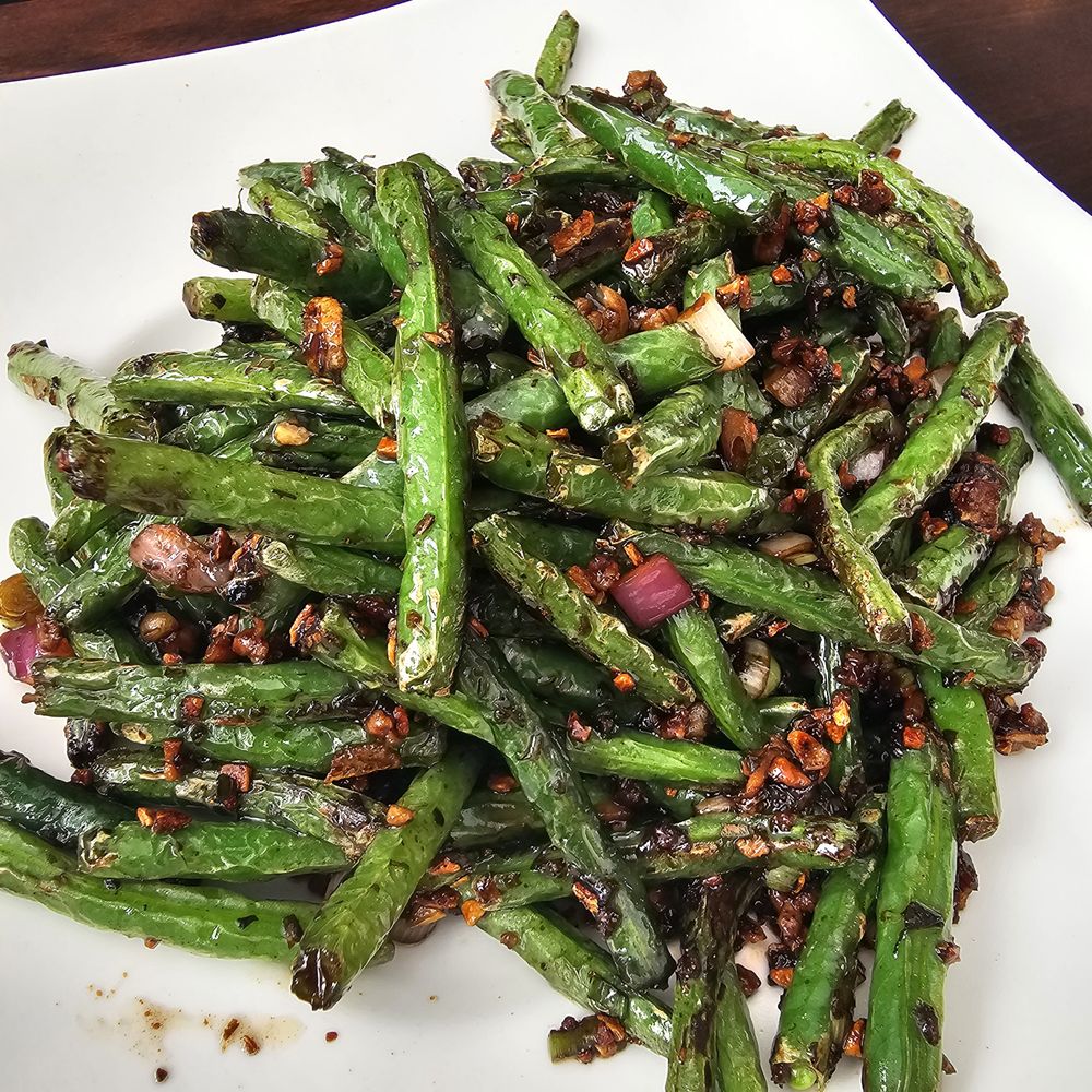 Wok Spicy - Dry-Sauteed String Beans (w/ minced pork) - Chinese Near Me - Englewood, Colorado Wok Spicy - Dry-Sauteed String Beans (w/ minced pork) - Chinese Near Me - Englewood, Colorado