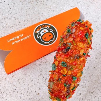 Mr.Cow-Ala Moana - Fruity Pebbles with half Mozzerella and weiner - Hot Dogs Near Me - Honolulu, Hawaii Mr.Cow-Ala Moana - Fruity Pebbles with half Mozzerella and weiner - Hot Dogs Near Me - Honolulu, Hawaii