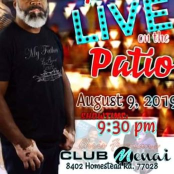 Club Menai - a man standing in front of a sign that says live on the pitch - Pubs Near Me - Houston, Texas Club Menai - a man standing in front of a sign that says live on the pitch - Pubs Near Me - Houston, Texas