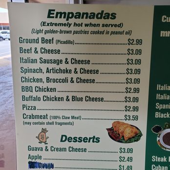 Mr Empanada - a menu for a restaurant - Empanadas Near Me - Tampa, Florida Mr Empanada - a menu for a restaurant - Empanadas Near Me - Tampa, Florida