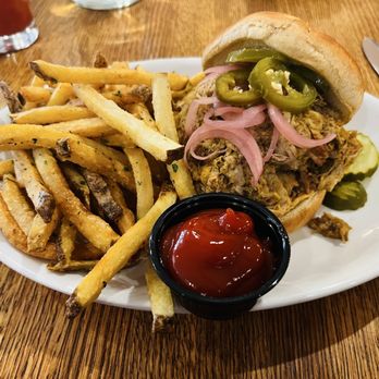 Mystic Bar & Grill - Carolina Pulled Pork Sandwich - Barbeque Near Me - Alexandria, Virginia Mystic Bar & Grill - Carolina Pulled Pork Sandwich - Barbeque Near Me - Alexandria, Virginia