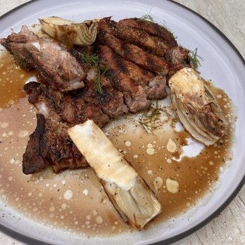 Terra - 7/2/2022 COSTOLETTA DI MAIALE. Flavors were good, wood smoke came through nicely but slightly too dry. - Italian Near Me - Santa Clara, California