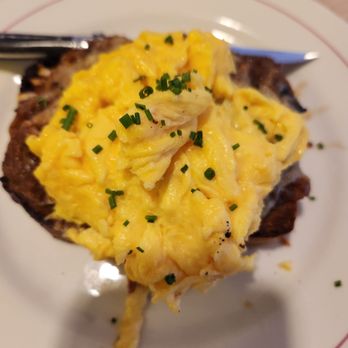 Fox And The Hen - French onion soup toast with scrambled eggs - Breakfast & Brunch Near Me - Denver, Colorado
