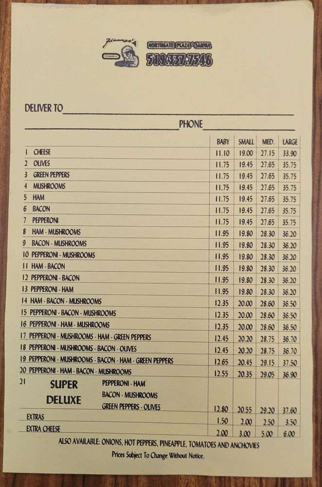 FIRENZE’S PIZZA Updated August 2024 12 Reviews 850 Colborne Road