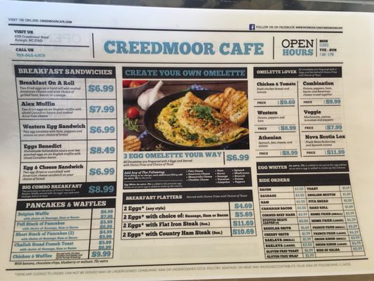 Menu photo 5 Creedmoor Cafe Raleigh, NC