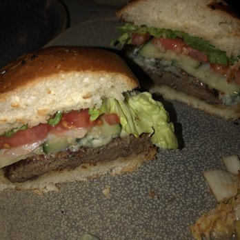 Moku Kitchen - My "medium" bacon bleu burger. - Cocktail Bars Near Me - Honolulu, Hawaii Moku Kitchen - My "medium" bacon bleu burger. - Cocktail Bars Near Me - Honolulu, Hawaii