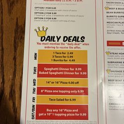 Pizza King - Menu