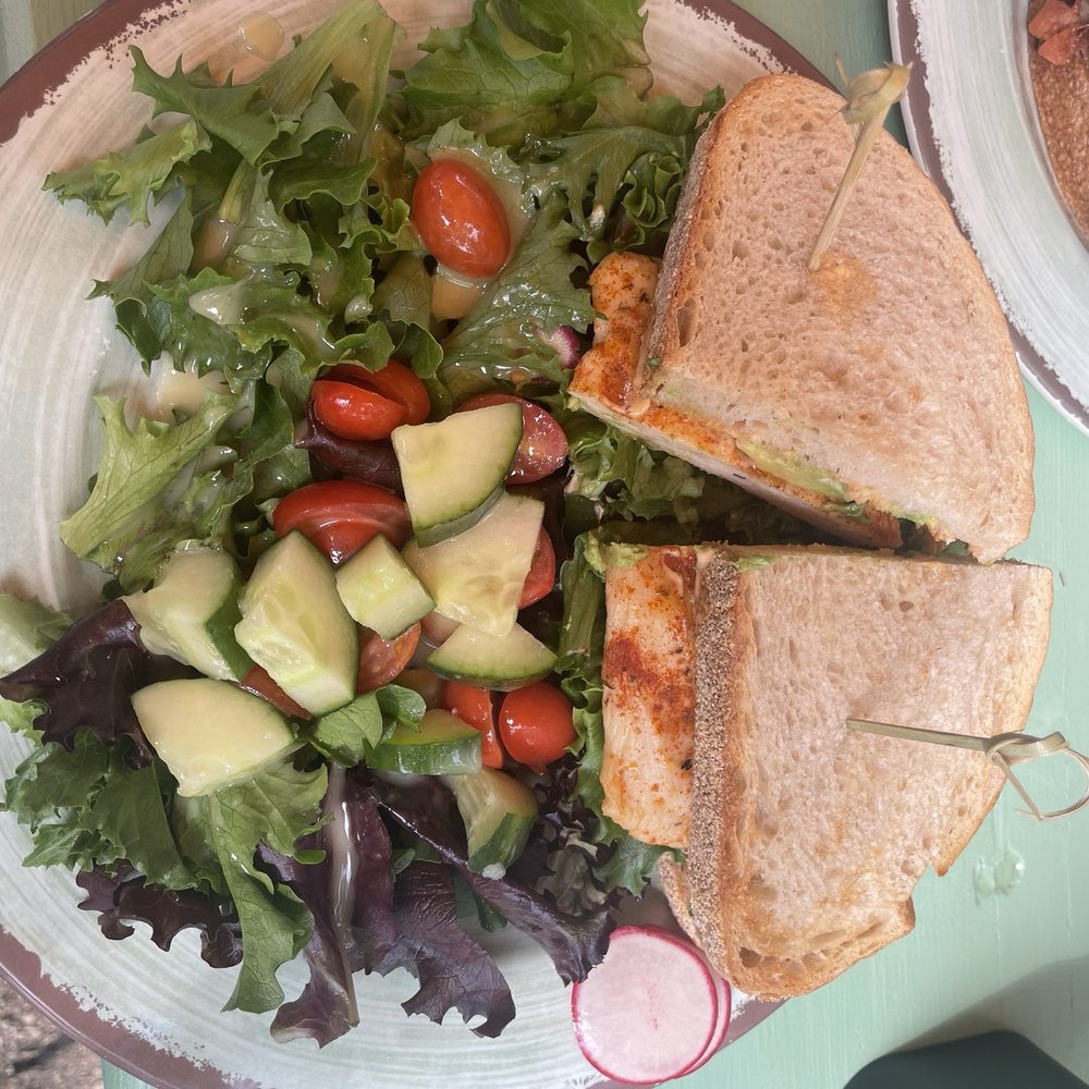 Sweet Lemon Kitchen - Chicken on sourdough and salad. It was SO good! - Cafes Near Me - Georgetown, Texas Sweet Lemon Kitchen - Chicken on sourdough and salad. It was SO good! - Cafes Near Me - Georgetown, Texas