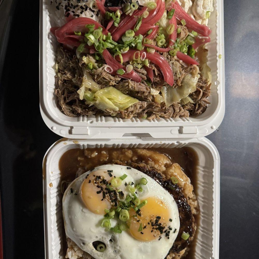 Diamond Head General Store - DHMW San Bruno: Top - Kahlua Pork | Bottom - Loco Moco - Hawaiian Near Me - San Bruno, California Diamond Head General Store - DHMW San Bruno: Top - Kahlua Pork | Bottom - Loco Moco - Hawaiian Near Me - San Bruno, California
