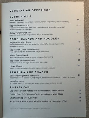 Menu photo 7 Mizumi Las Vegas, NV