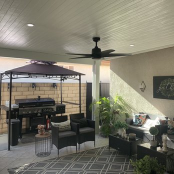 Bravo Patio Covers - Side patio fan and lights - Patio Coverings Near Me Bravo Patio Covers - Side patio fan and lights - Patio Coverings Near Me