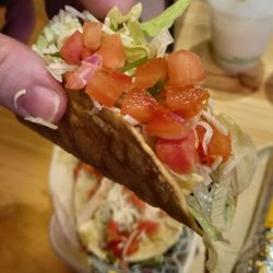 Guzman y Gomez - Close up of a hard Taco.